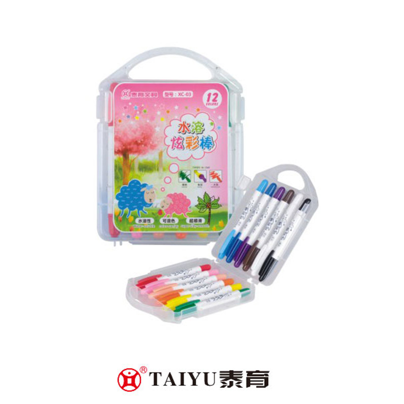 학생들은 Pp 상자에 들어 있는 크레용 12가지 색상을 사용합니다. 부드러운 Costomized 색상 Crayon-XC 03