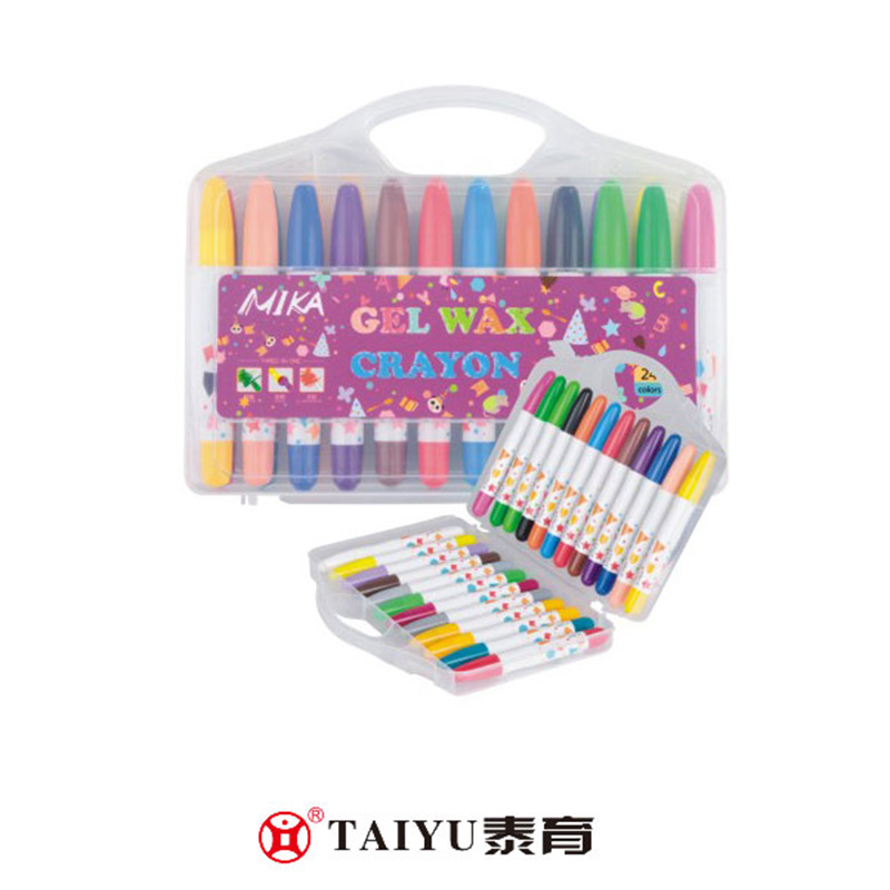 학생들은 Pp 상자에 크레용 24가지 색상을 사용합니다. 부드러운 페인팅 Crayon-XC 02